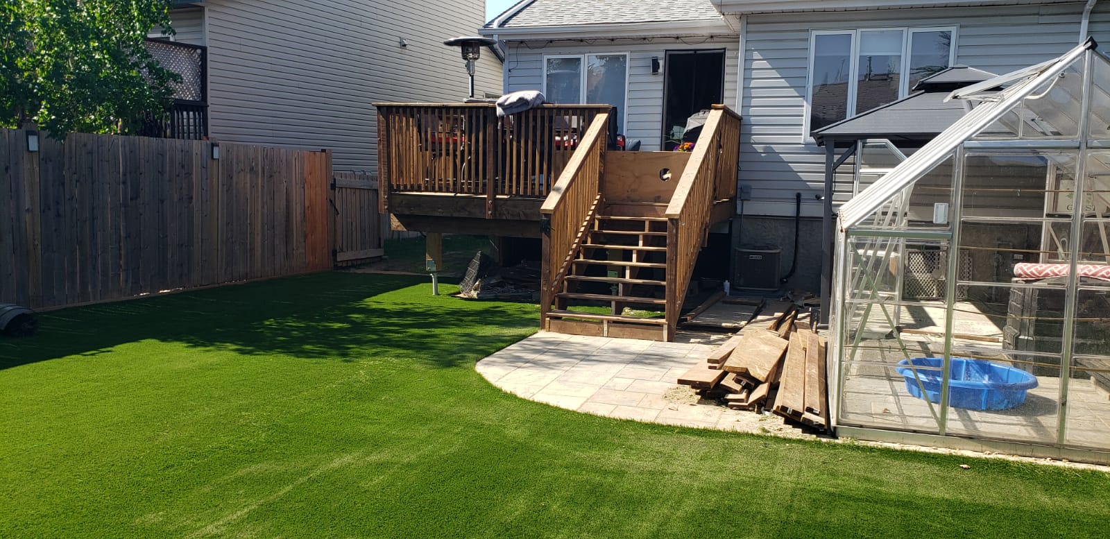 Artificial turf — completed residential install