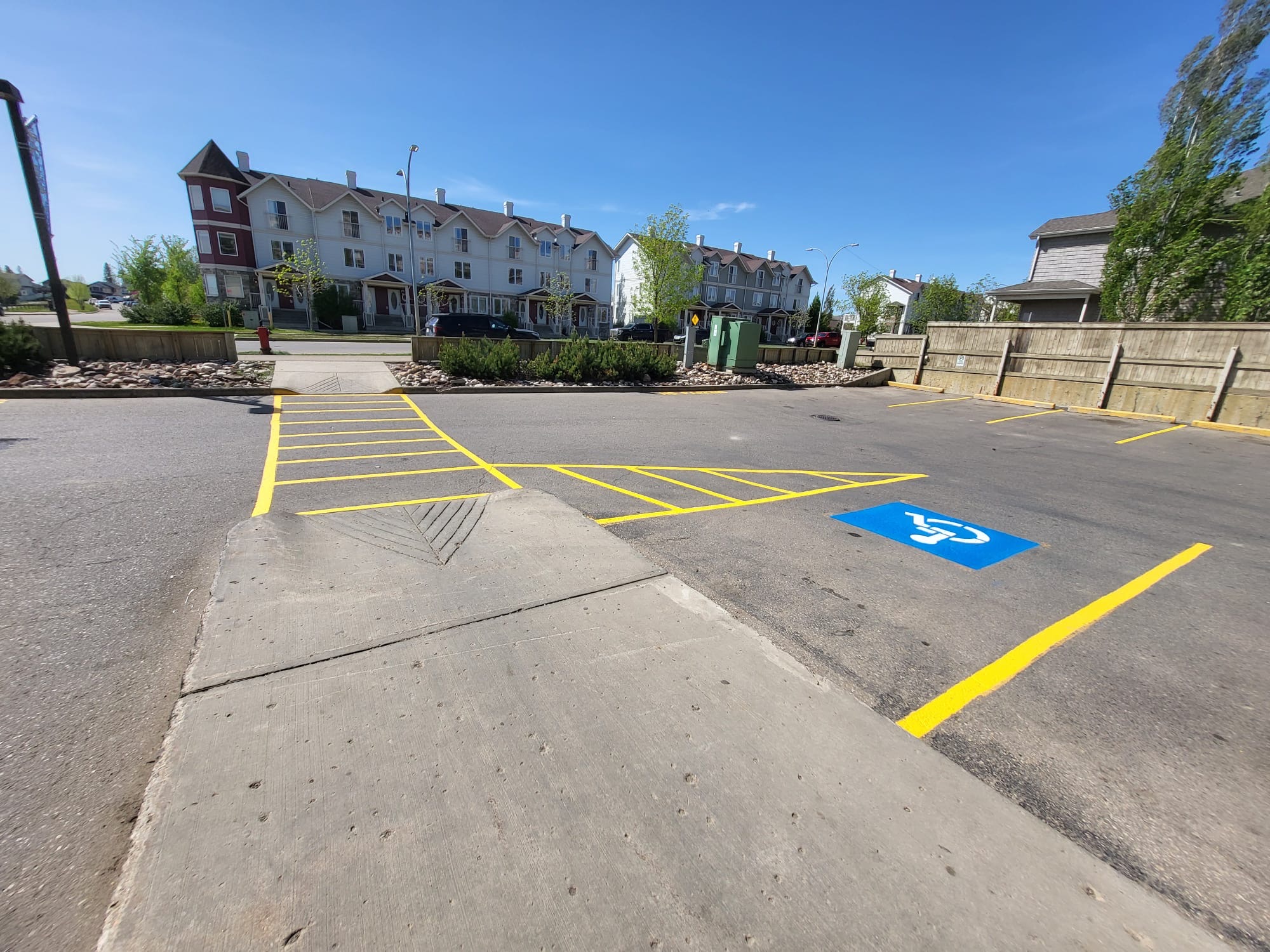 Parking lot line painting