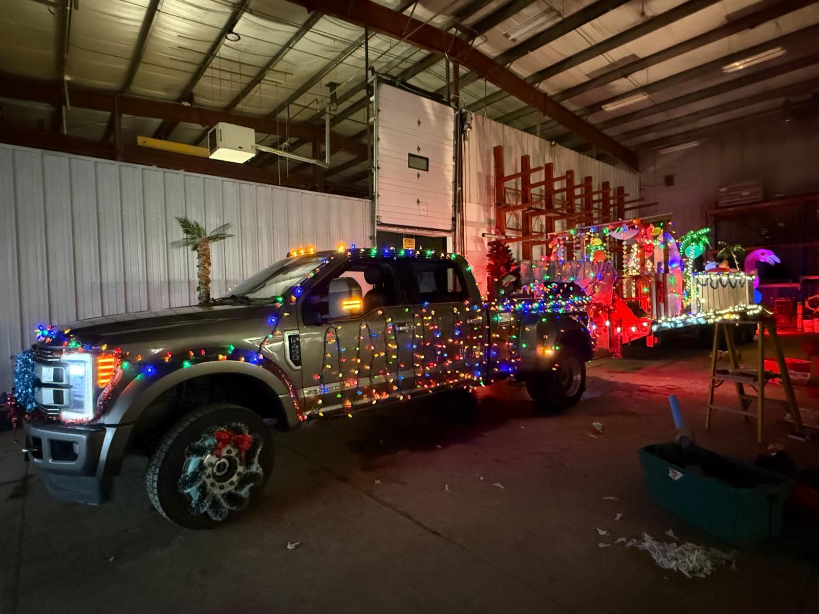 Creative Industries crew at the Fort McMurray Christmas Parade