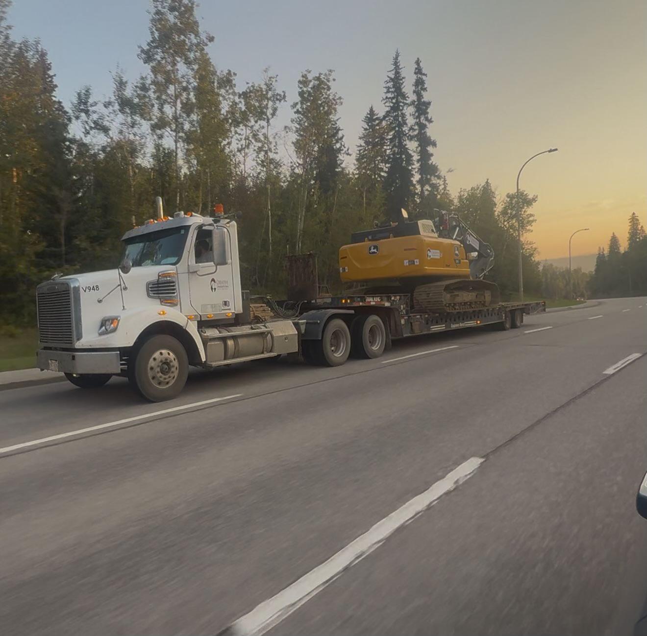 Excavator on site in Fort McMurray