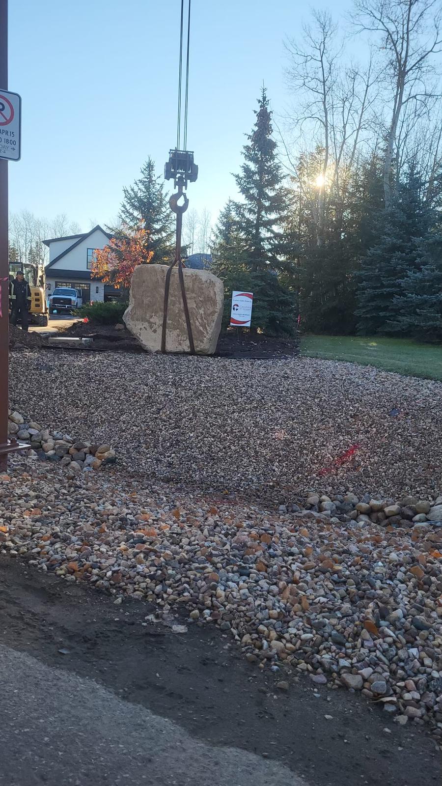 Crane and hauling work in Northern Alberta